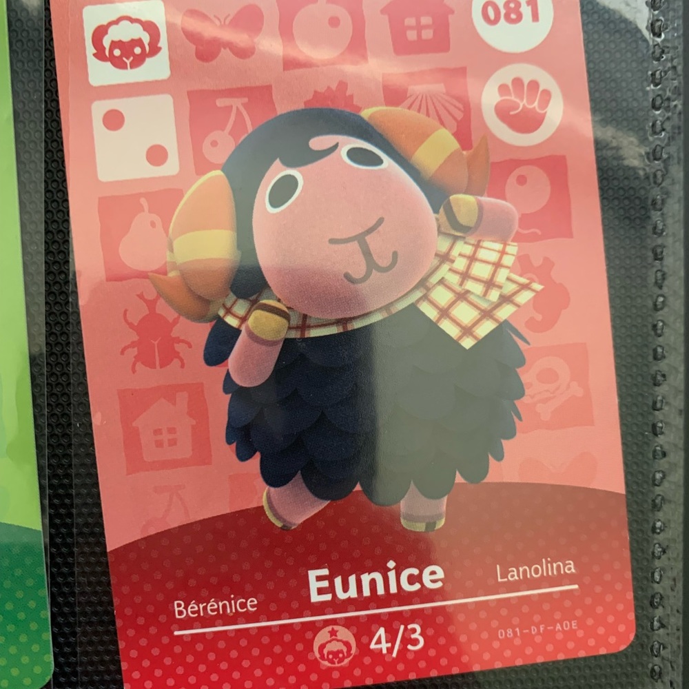 Eunice 081 - Nintendo Animal Crossing amiibo card